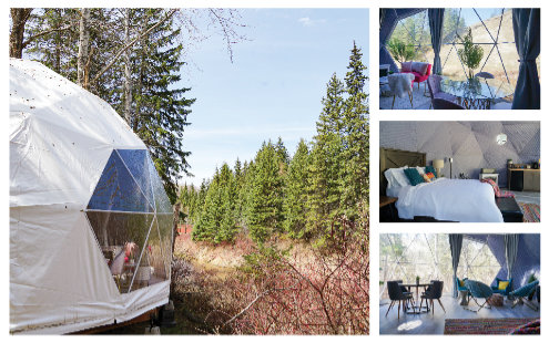 Experience one of three fully furnished three season domes at Rainbow Valley Campground